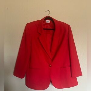 Koret Women's Vibrant Red Linen Blazer